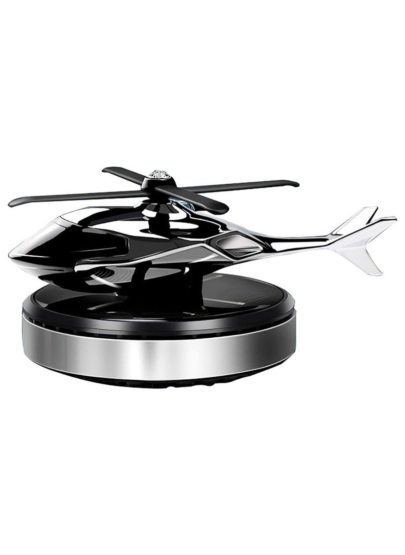 DubaiGallery Car Air Freshener, Helicopter Solar Energy Rotating Aromatherapy Aviation Al Alloy Diffuser, Interior Decoration Accessories Diffuser for Car and Home car air freshener solor multicolor  - Image 1