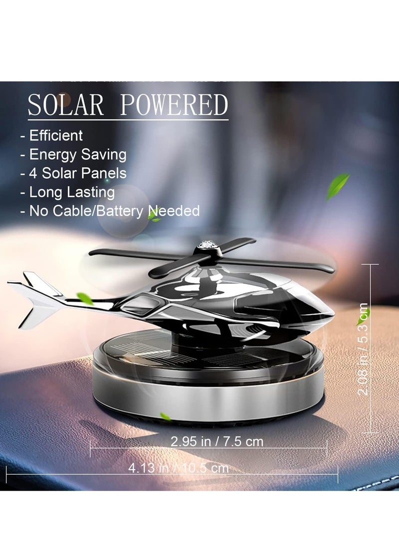 GUDOO سيارة العلاج بالعطر زخرفة مروحية العلاج بالعطر الشمسي منتشر دوار طائرة سيارة عطر زخرفة هواء فراشنر دائم عطر خفيف زخرفة ملحقات زخرفة داخلية - Image 4