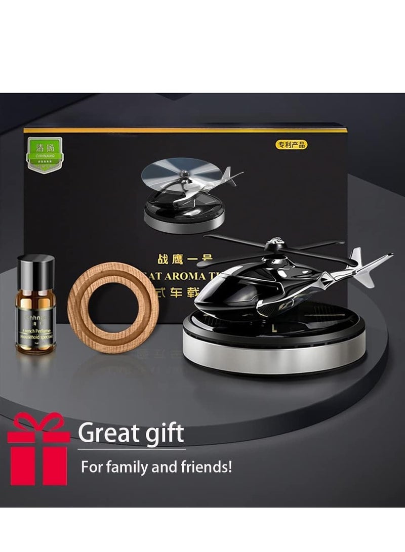 GUDOO سيارة العلاج بالعطر زخرفة مروحية العلاج بالعطر الشمسي منتشر دوار طائرة سيارة عطر زخرفة هواء فراشنر دائم عطر خفيف زخرفة ملحقات زخرفة داخلية - Image 5