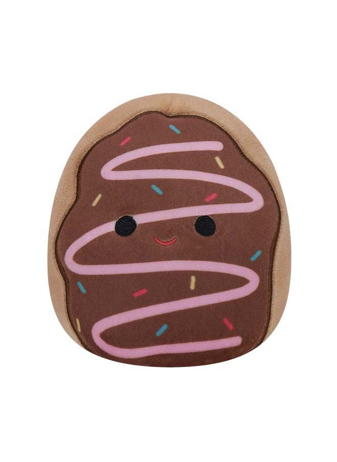 Squishmallows 5 بوصة فيلب-أ-مالوز دِيجا شوكولاتة مزينة بالكريمة دونات/إيميري بينك لاتيه بعين مغلقة ، مرخصة رسميًا دمية كيللاي ، لعبة ناعمة ملونة ، هدية للأطفال ، للفتيات والأولاد لعبة قابلة للغسل ومضغوطة متعددة الألوان لجميع الأعمار  - Image 2