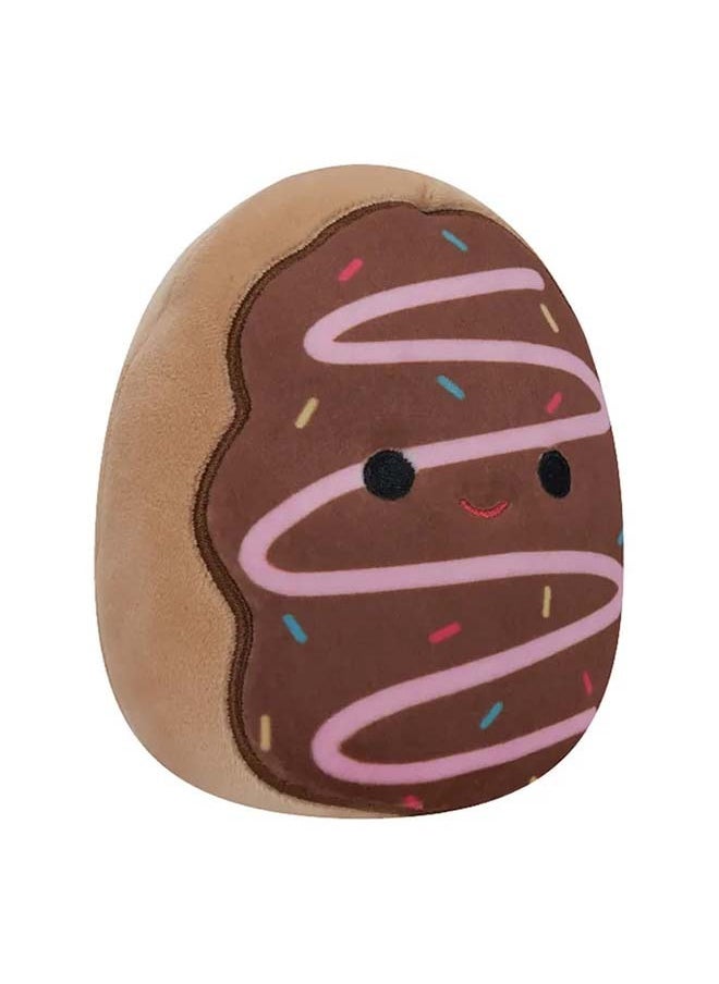 Squishmallows 5 بوصة فيلب-أ-مالوز دِيجا شوكولاتة مزينة بالكريمة دونات/إيميري بينك لاتيه بعين مغلقة ، مرخصة رسميًا دمية كيللاي ، لعبة ناعمة ملونة ، هدية للأطفال ، للفتيات والأولاد لعبة قابلة للغسل ومضغوطة متعددة الألوان لجميع الأعمار  - Image 3