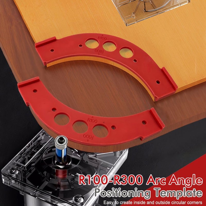 5 Pieces Woodworking Inner Outer Arc Template R100 300 Multifunctional Precise Positioning - Image 2