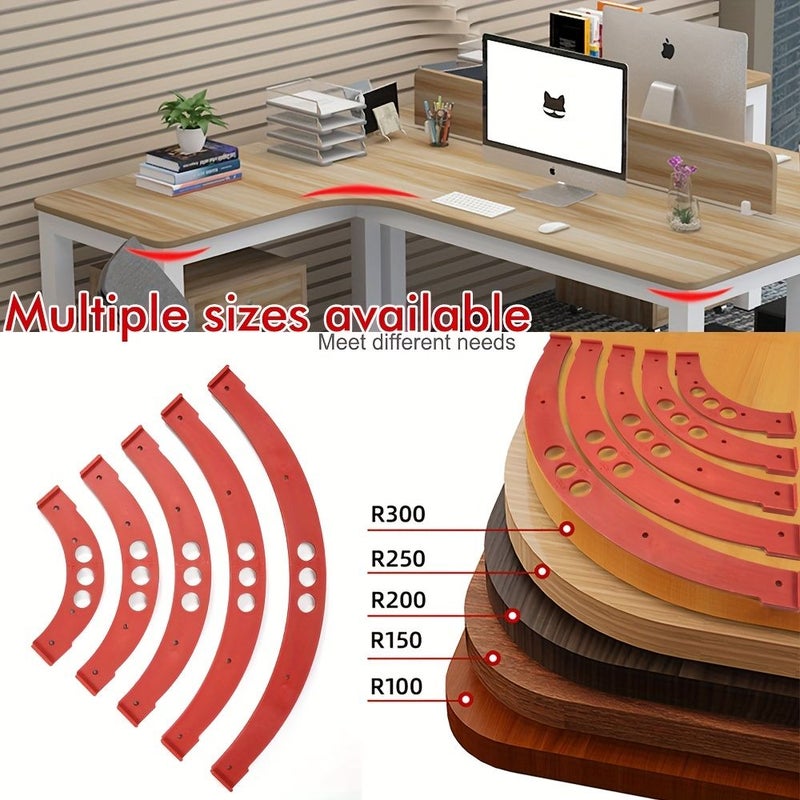 5 Pieces Woodworking Inner Outer Arc Template R100 300 Multifunctional Precise Positioning - Image 4