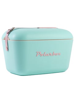 Polarbox Polarbox® 20 L Ice Box - For Outdoor Use - Portable - For Drinks And Food - Storage Box - Pop - Cyan/Baby Rose Cooler with Baby Rose Leather Strap  - Image 1