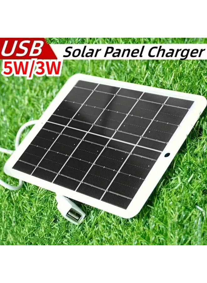 5V 3W Portable Solar Panel Charger USB Port For Phones Flashlights Fans Outdoor Camping Travel - Image 2