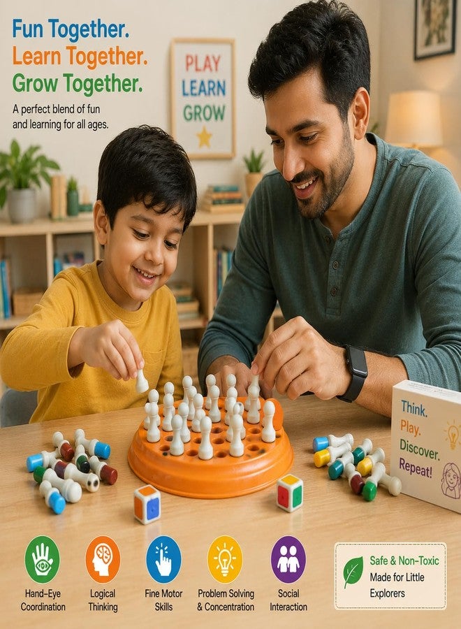 CUBIX3D Memory Chess Board Game for Kids & Family | Educational Color Matching & Memory Training Game | Brain Boosting Strategy Toy for Concentration, Logic & Cognitive Skill Development - Image 4
