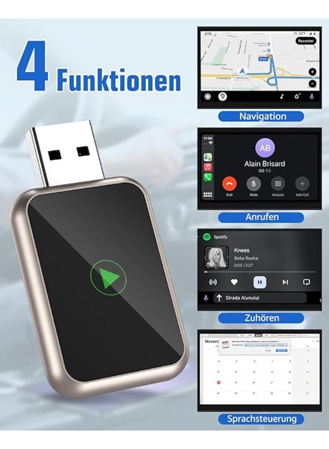 محول CarPlay لاسلكي للسيارة – صغير ومستقر، تحويل CarPlay السلكي إلى لاسلكي، يدعم التحديثات OTA ومتوافق مع iPhone iOS 10+ - Image 4