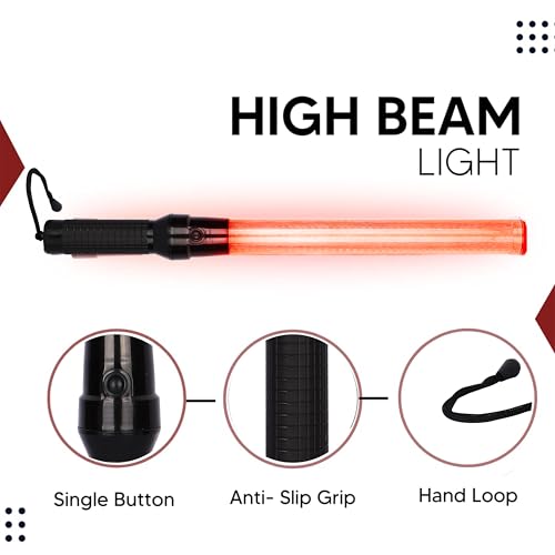 Robustt Baton Light Stick "21 inch" (Pack of 1) Non Rechargeable, Red and Green Blink for Traffic Control, Street Protection Wand Baton - Image 4