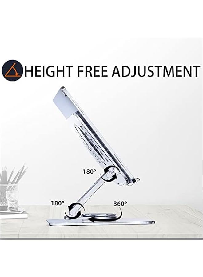 Generic 360° Rotating Acrylic Tablet Stand, Adjustable Desk Stand Foldable Clear Holder Stands Compatible for iPad Pro, Air, Mini, Kindle, Surface Pro, Galaxy Tab, Phone, 4-13,Clear  - Image 5