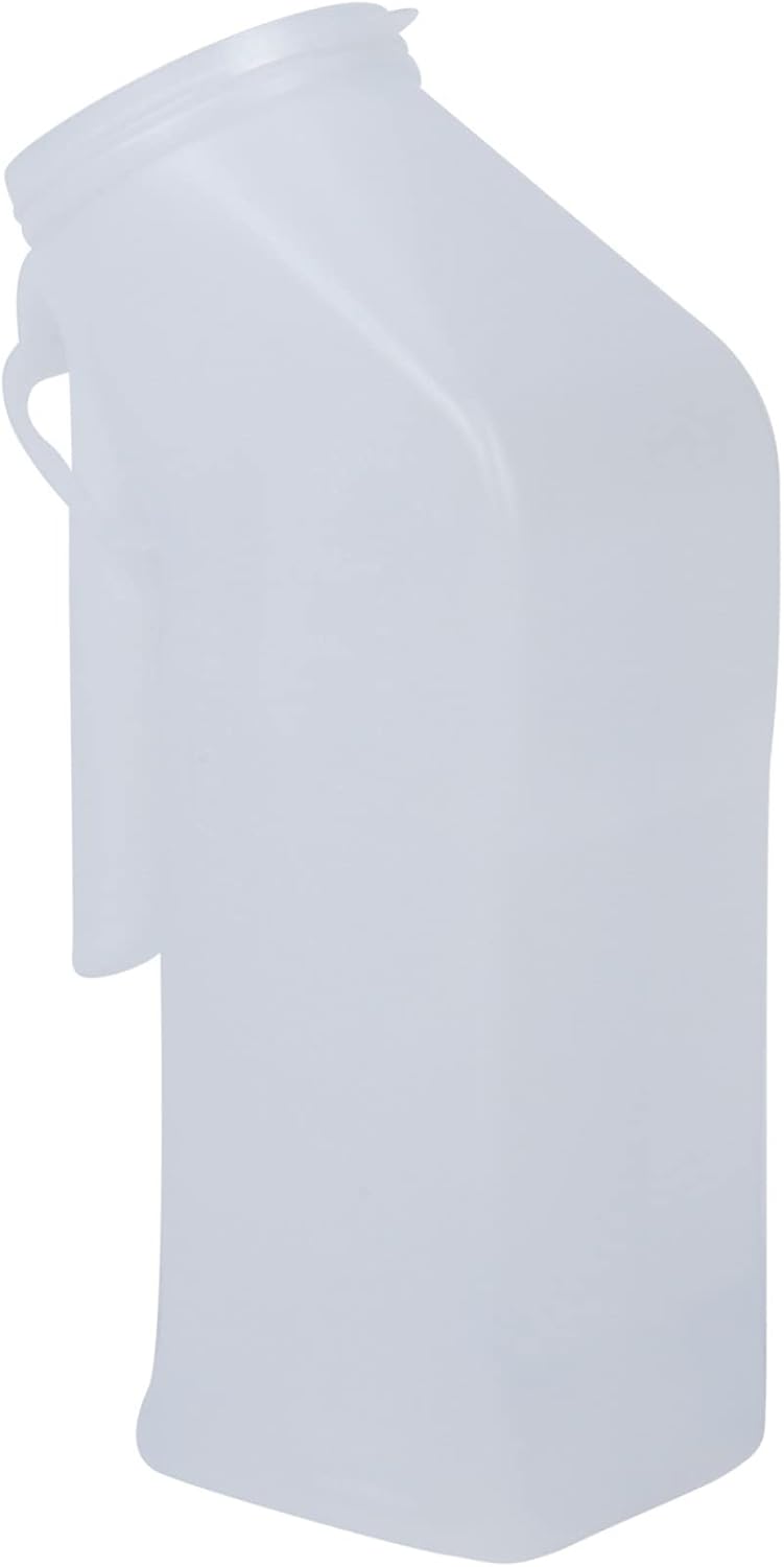McKesson Male Urinal with Transparent Lid - Translucent Body, Graduated, Plastic - 1 qt / 1000 mL, 12 Count - Image 1