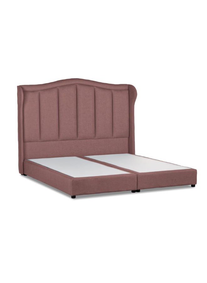 House One Remo | Velvet Bed Frame - Dark Pink  - Image 3