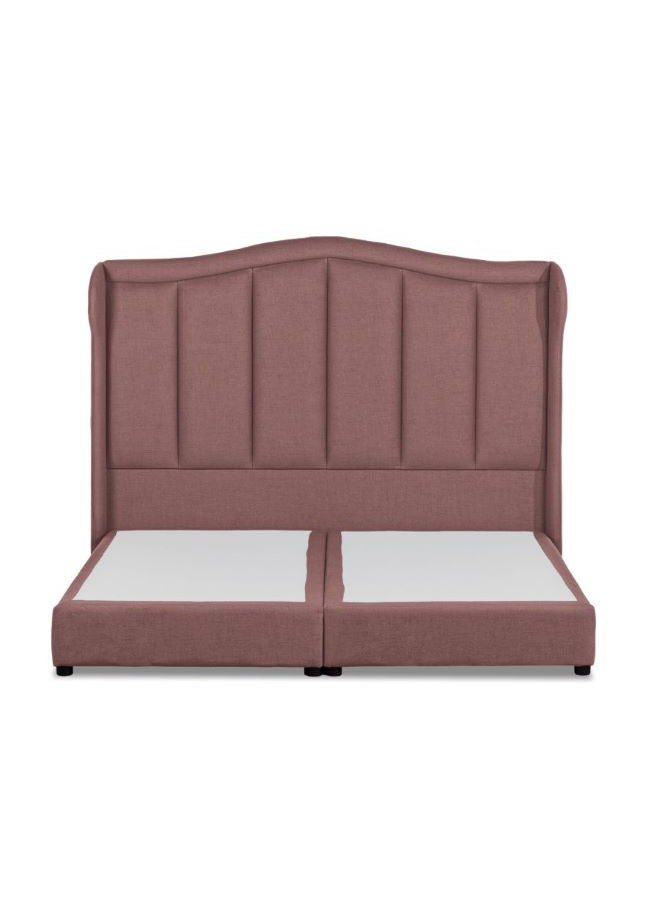 House One Remo | Velvet Bed Frame - Dark Pink  - Image 2