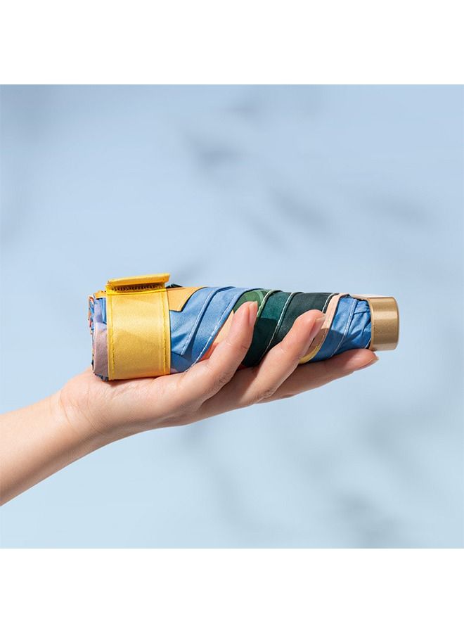 JS Mini Windproof Folding Travel Umbrella - Image 2