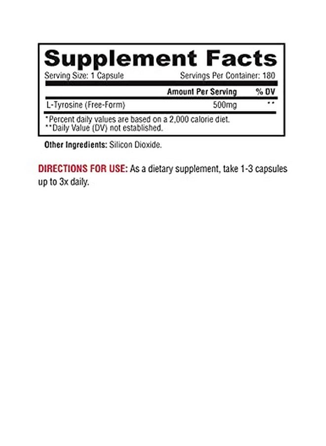 Ltyrosine 90 Capsules 500Mg Supports Mental Alertness & Focus - pzsku/Z9647977349855EB3508CZ/45/_/1695134013/5074680d-3d6c-4821-9ade-dd9a44c5c384