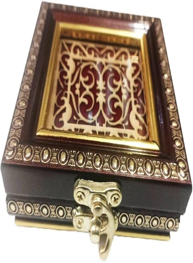 PPS Textiles Jewellery box for Ginni/Gold coin (2g, 4g, 5g, 8g,10g), Brown color wooden material, Stylish - Image 1