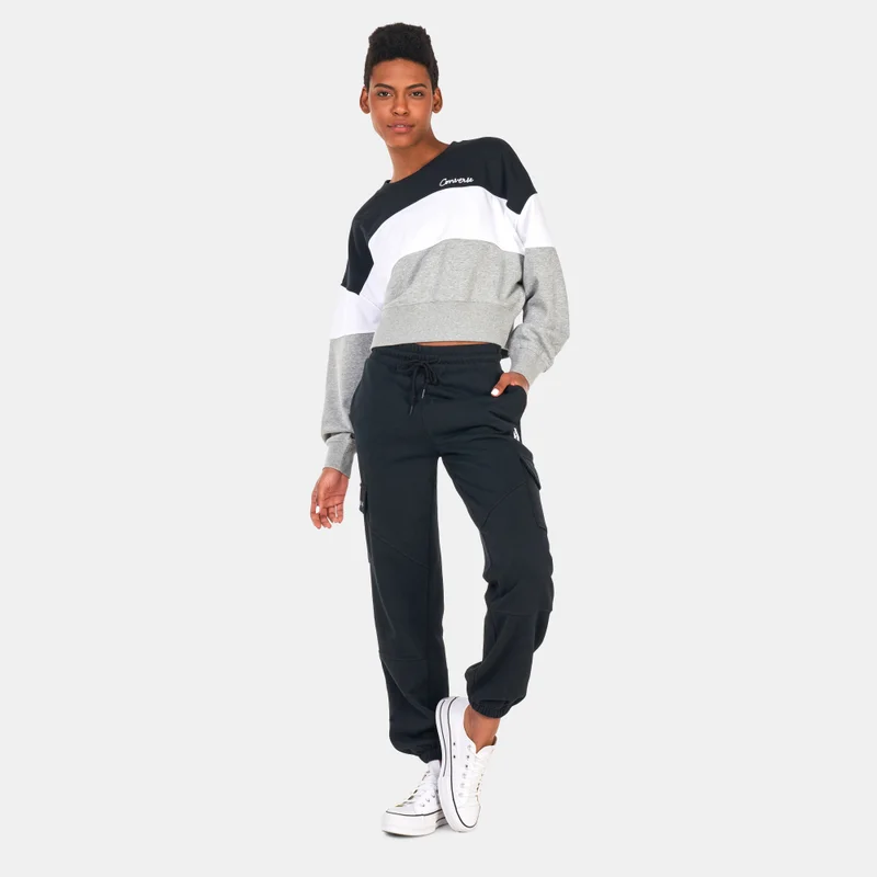 CONVERSE Women's Colour-Blocked Crew Sweatshirt