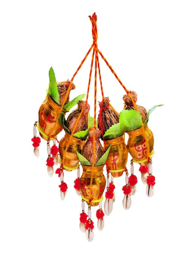 MAYAPURI Traditional Hanging Mangal Kalash/Mangal Ghat for Decoration/Mangol Ghat (Pack of 5) - Image 1