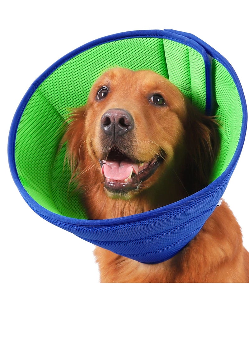 SYOSI طوق تعافي الكلاب القابل للتعديل للحيوانات الأليفة، خفيف الوزن للكلاب، طوق إليزابيثي، مخاريط الكلاب القابلة للتنفس للكلاب الكبيرة والمتوسطة والصغيرة والقطط، مخروط الكلاب الناعم للغاية بعد الجراحة، مخاريط الكلاب القابلة للتنفس للكلاب الكبيرة والمتوسطة والصغيرة والقطط، طوق تعافي الكلاب القابل للتعديل للحيوانات الأليفة، خفيف الوزن للكلاب، طوق إليزابيثي - Image 1