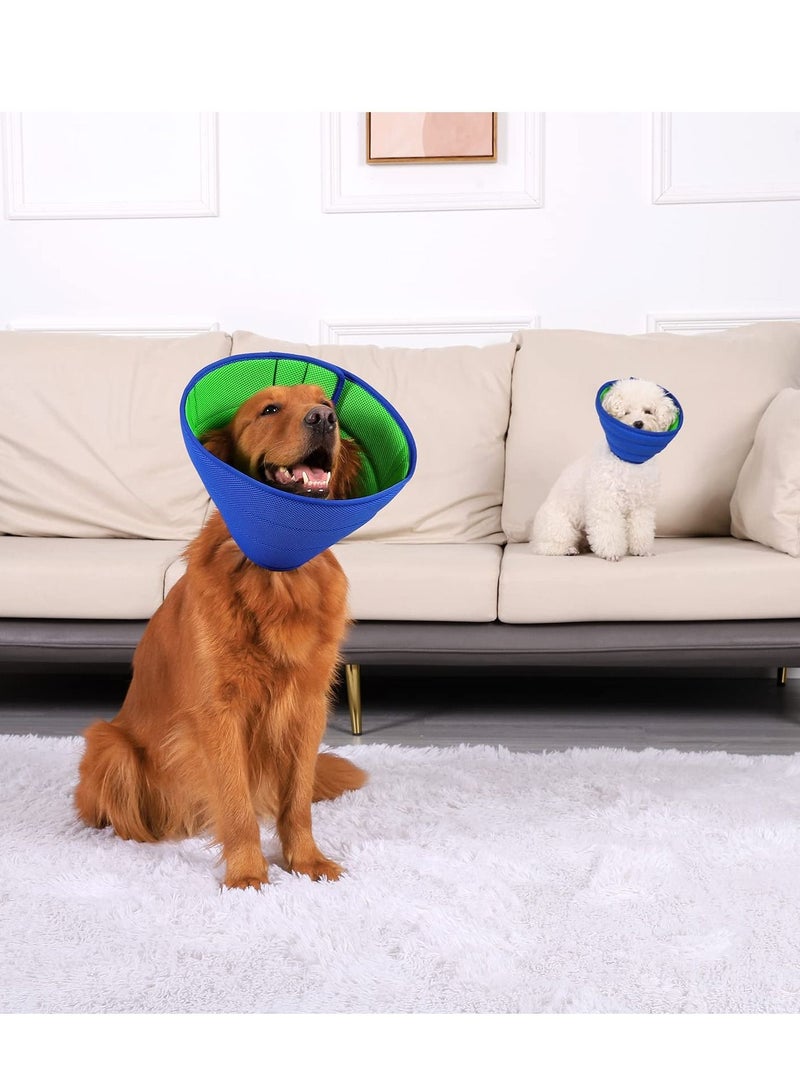 SYOSI طوق تعافي الكلاب القابل للتعديل للحيوانات الأليفة، خفيف الوزن للكلاب، طوق إليزابيثي، مخاريط الكلاب القابلة للتنفس للكلاب الكبيرة والمتوسطة والصغيرة والقطط، مخروط الكلاب الناعم للغاية بعد الجراحة، مخاريط الكلاب القابلة للتنفس للكلاب الكبيرة والمتوسطة والصغيرة والقطط، طوق تعافي الكلاب القابل للتعديل للحيوانات الأليفة، خفيف الوزن للكلاب، طوق إليزابيثي - Image 2