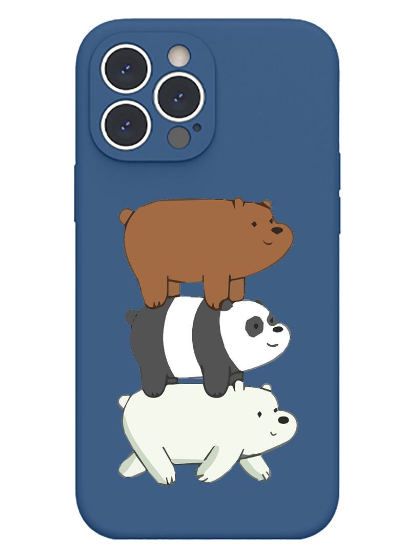 Theodor Protective Slim Fit Case Liquid Silicone Cover with Full Body Protection Anti-Scratch Shockproof Case For iPhone 13 Pro Max Blue  - TPWK-01 - Image 1