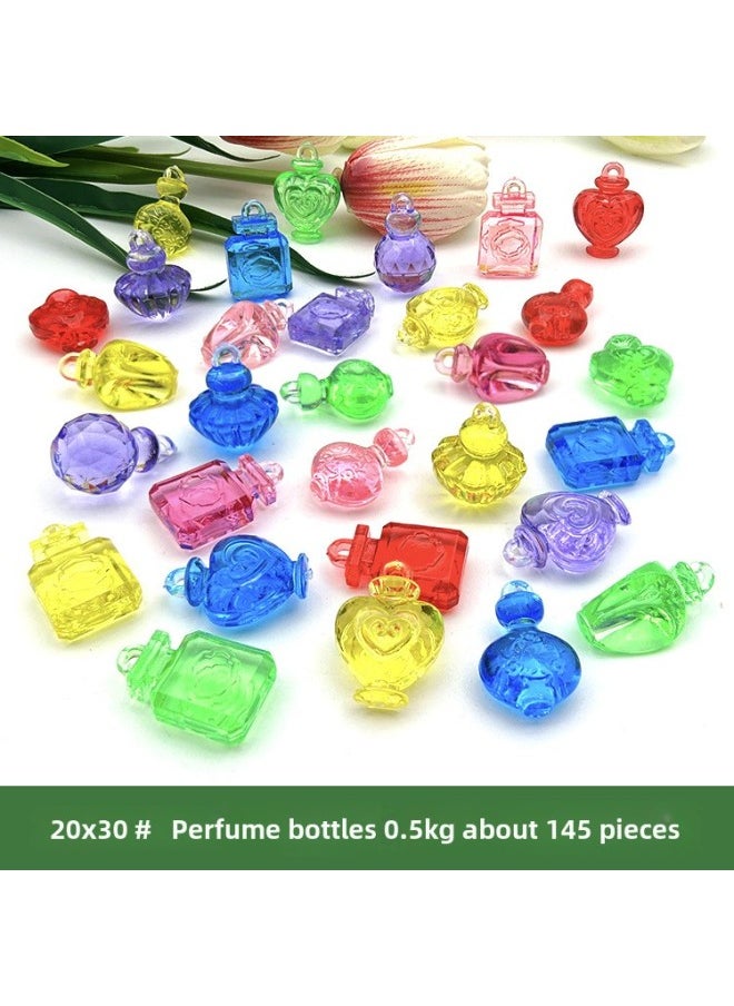 Plastic Gem Color Crystal Diamond Handbag Colorful Princess Play House Game Archaeological Digging Gem Game Toy-Color:30#Flat Bottom Round Diamonds (half A Pound)