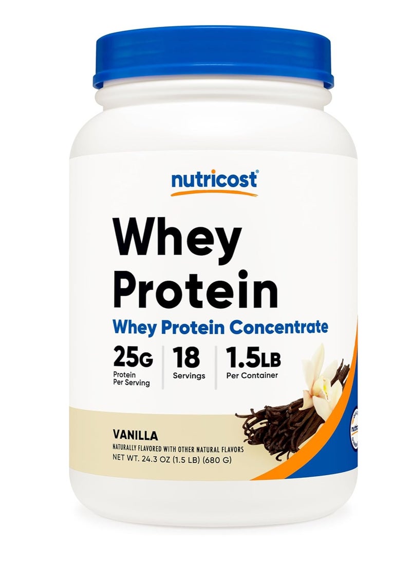 مسحوق بروتين مصل اللبن المركز من نيوتريكوست بنكهة الفانيليا 1.5 رطل - Image 1