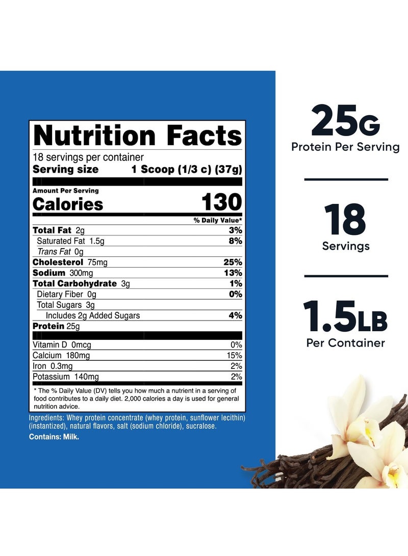 مسحوق بروتين مصل اللبن المركز من نيوتريكوست بنكهة الفانيليا 1.5 رطل - Image 2
