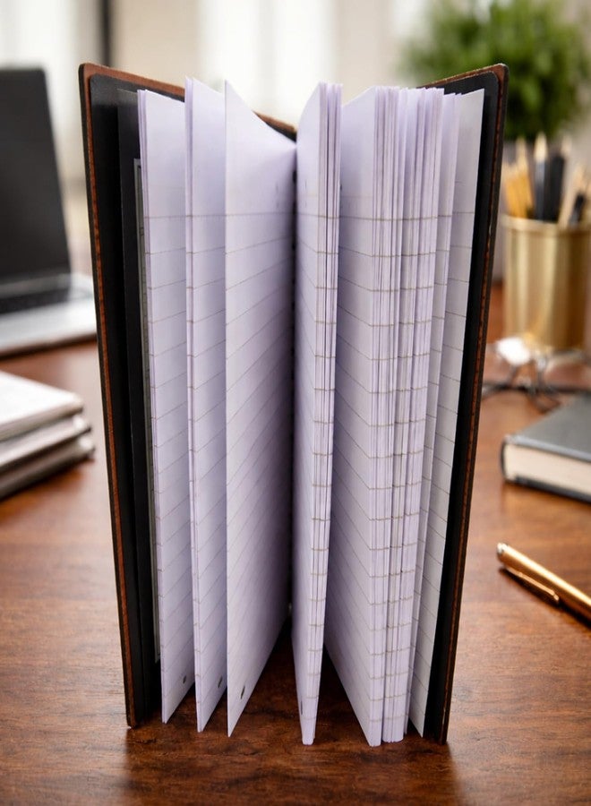 WallDaddy Wooden Spiral Notebook Diary OM - A5 Size (22.5×15 cm) Engraved Wood Cover Journal | Ruled Pages Notepad for Office, School, Study, Planning & Gifting - Image 5