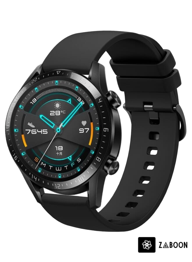 Zaboon Huawei GT2 46mm 22mm Solid Color Soft Silicone Watch Band - Image 1