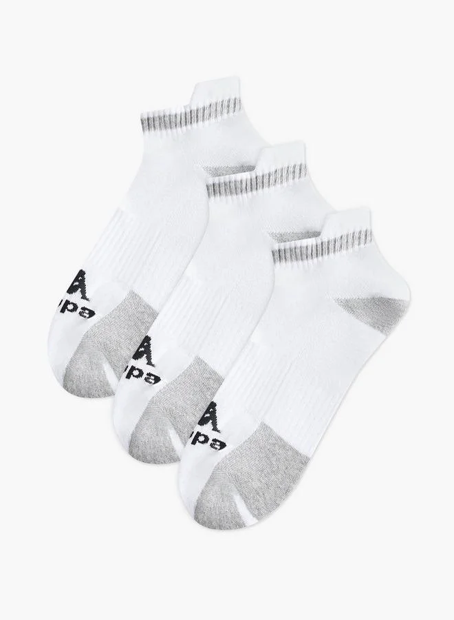 Set of 3 - Kappa Logo Print Half Terry Ankle Length Socks