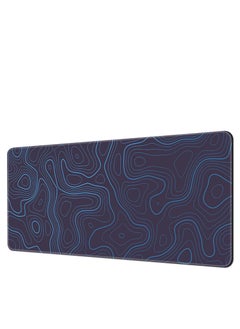 Large Mouse Pad Extended Gaming Mouse Pad Anti-slip Rubber Base Desk Pad Desktop Mat Smooth Fabric Keyboard Mouse Pad 800 * 300 * 3mm Blue