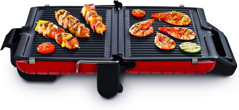 T-fal TEFAL Contact Grill |Ultracompact Grill| Adjustable Thermostat | 1700 W | 2 positions,Grill or Barbecue | Easy to clean | Removable dishwasher-safe juice tray | Red | 2 Years Warranty | GC302528 - Image 5