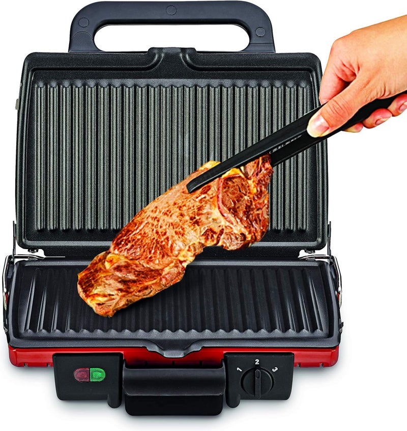 T-fal TEFAL Contact Grill |Ultracompact Grill| Adjustable Thermostat | 1700 W | 2 positions,Grill or Barbecue | Easy to clean | Removable dishwasher-safe juice tray | Red | 2 Years Warranty | GC302528 - Image 4