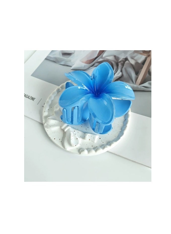 OASIS-TH 4 PCS With 4 Colors Flower Hair Clips Claw Clips For Women Girls Hawaiian Flower Clips  - Image 5
