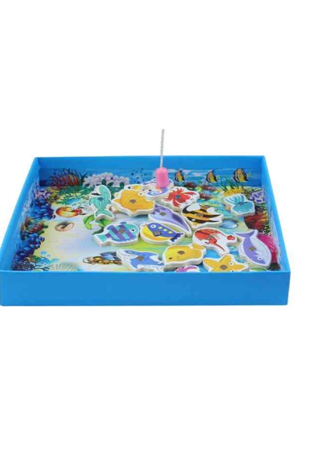 UKR UKR Educational Wooden Magnetic Fishing Game Set – Fun Toy for Toddlers Ages 1-2 | Interactive Learning & Play for Hand-Eye Coordination | Safe STEM Toy for Early Development  - Image 1