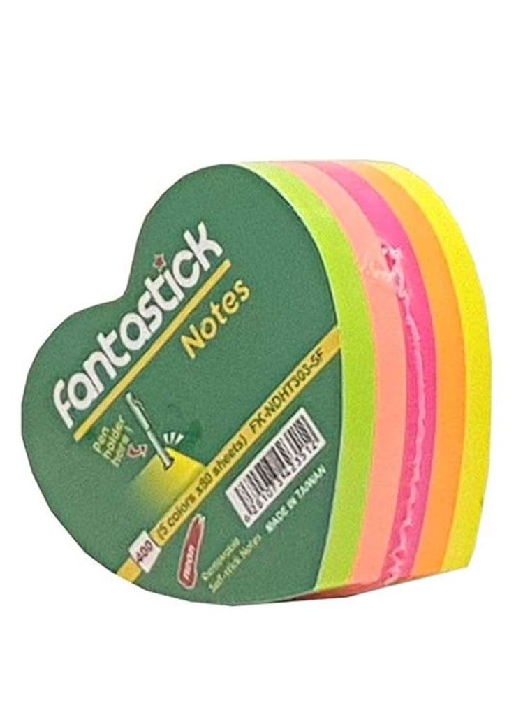 Fantastick Fantastick Heart Shape Sticky Note Pack of 2 Set 