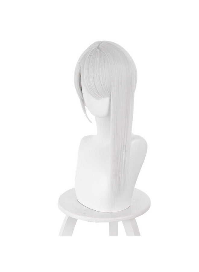 PWEINCY Kaine Nier Cosplay Wig Braided Silver White Hair With Bangs For Women Halloween Party - Image 4