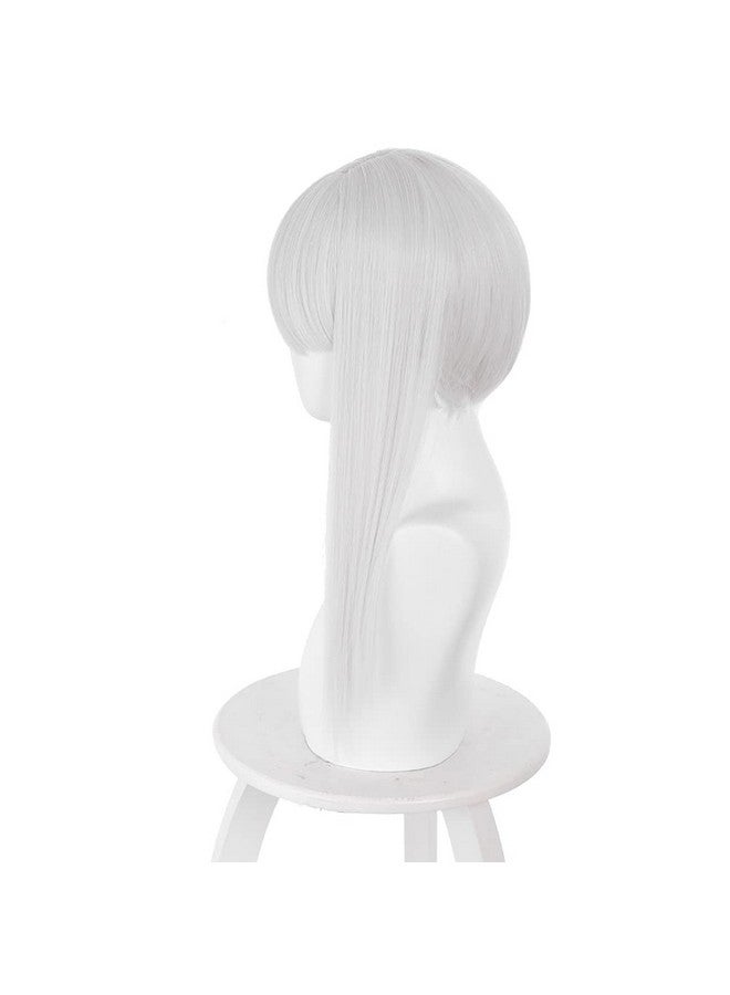 PWEINCY Kaine Nier Cosplay Wig Braided Silver White Hair With Bangs For Women Halloween Party - Image 5