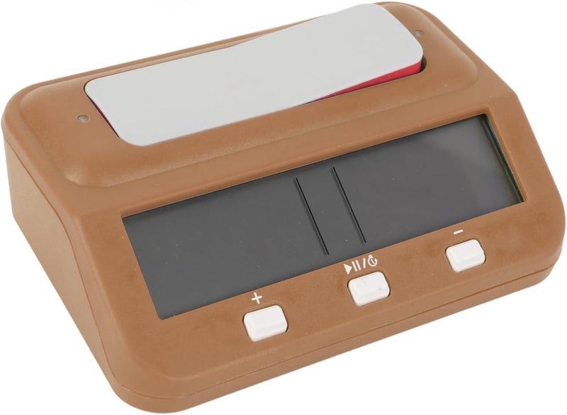 Asixxsix Chess Clock, Digital Timer with LCD Display Count Down Up to 9H59M59S Reward Delay Time Alarm Memory Function for Chess Game Tournament Training (Tan) - Image 1