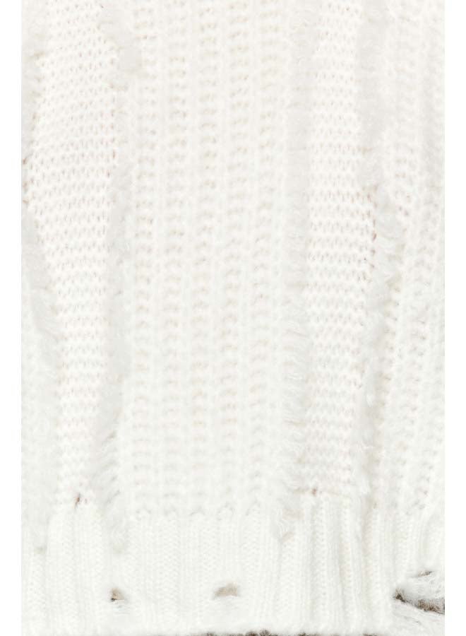 trendyol Ecru Crop Soft Textured Turtleneck Knitwear Sweater TWOAW24KZ00215 - Image 4