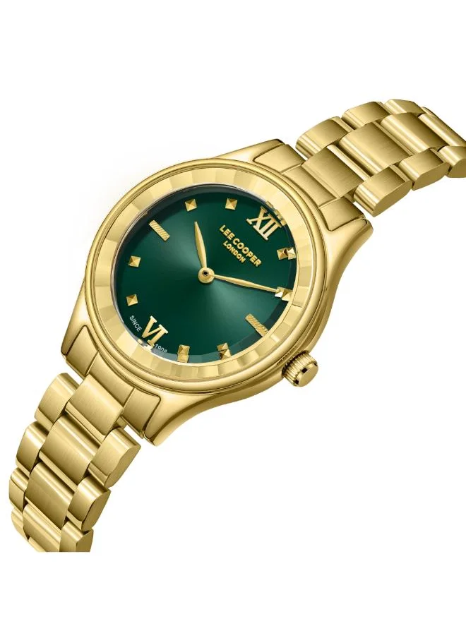 Lee Cooper Women's Analog Display Watch With Gold Metal Strap - LC08157.170