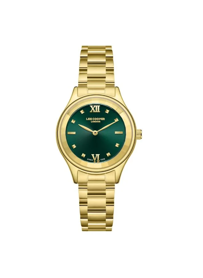 Lee Cooper Women's Analog Display Watch With Gold Metal Strap - LC08157.170