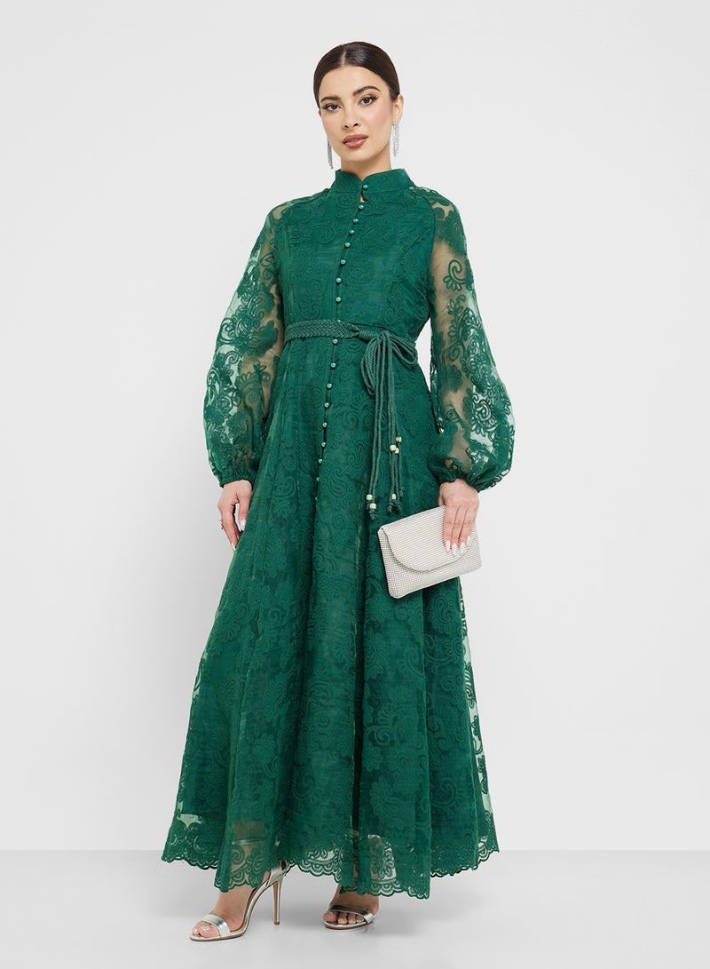 Khizana Lace A-Line Dress - Image 1