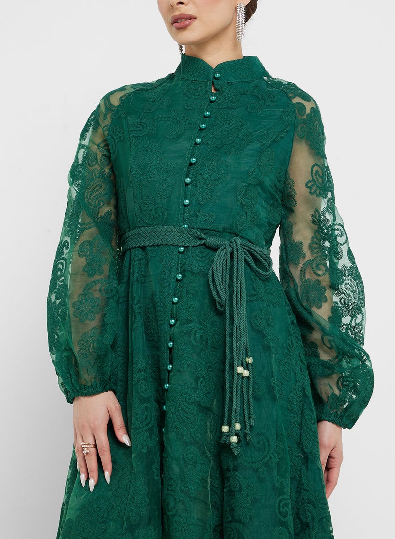 Khizana Lace A-Line Dress - Image 3