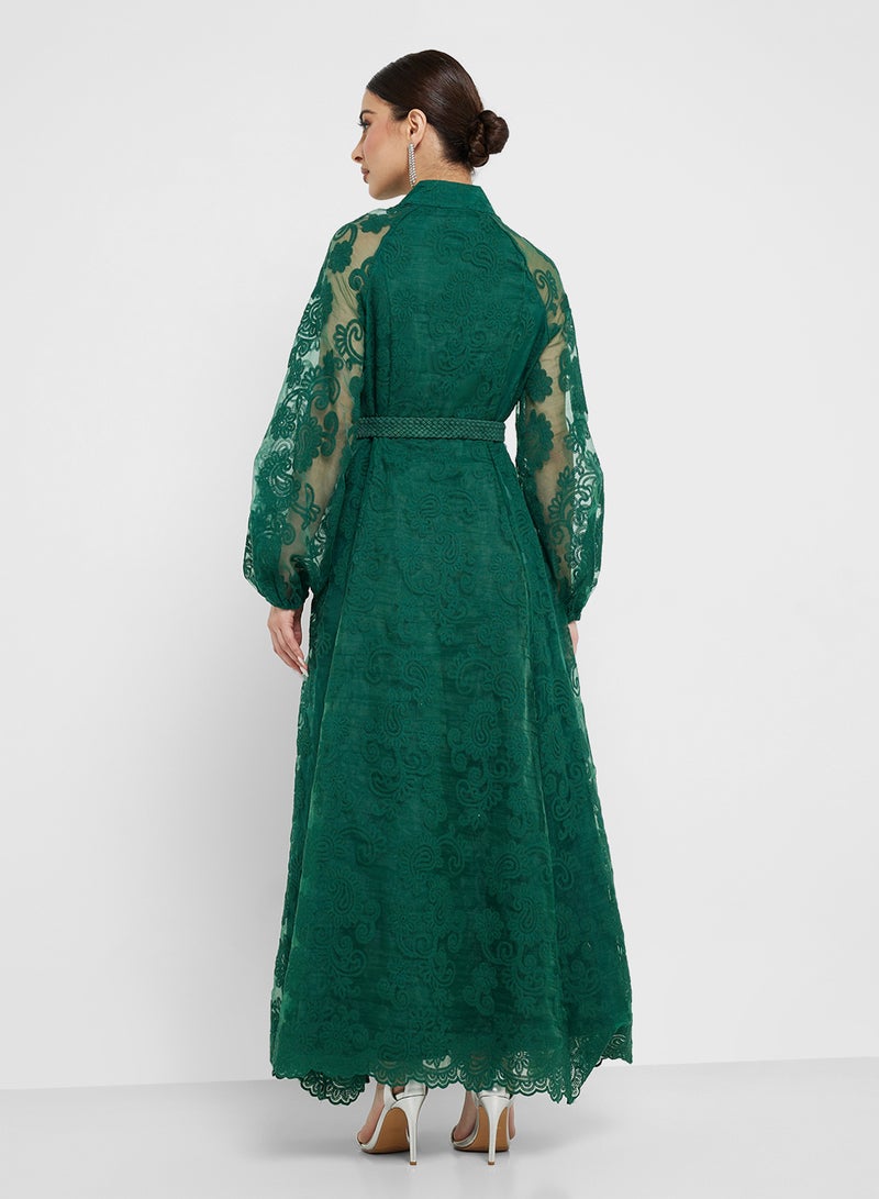 Khizana Lace A-Line Dress - Image 2