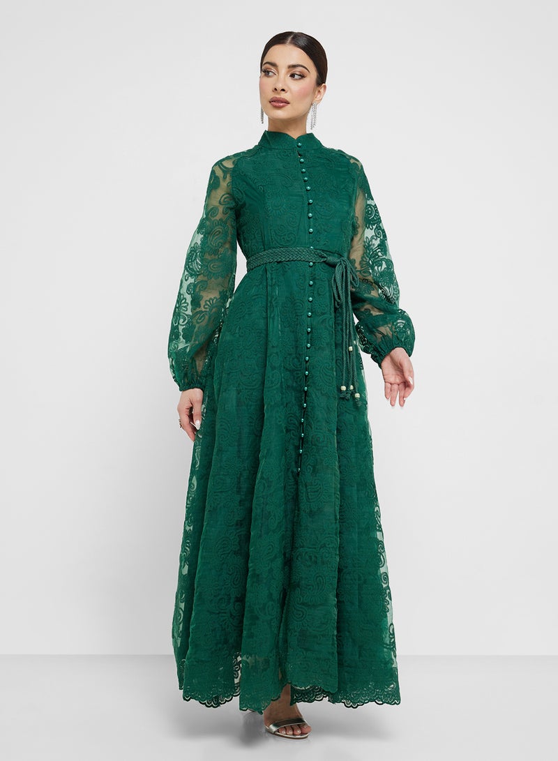 Khizana Lace A-Line Dress - Image 4