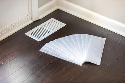 Duck Brand Air Vent Filters, Reduce Airborne Particles like Dust, Dander, Pollen and Trap Debris in your Ventilation System, Air Register Vent Filters for Home, 4 In. x 12 In., 12-Pack, White - Image 2