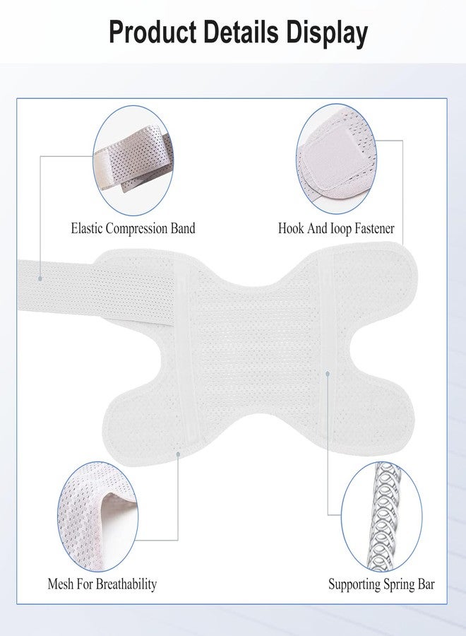 TecoKart دعامة الركبة القابلة للتعديل من TecoKart® لتخفيف الألم - حزام دعم الركبة القابل للتهوية للرجال والنساء، غطاء تثبيت الركبة للتعافي من الإصابات، التهاب المفاصل والاستخدام الرياضي (الساق اليمنى، مقاس متوسط، أبيض) - Image 4