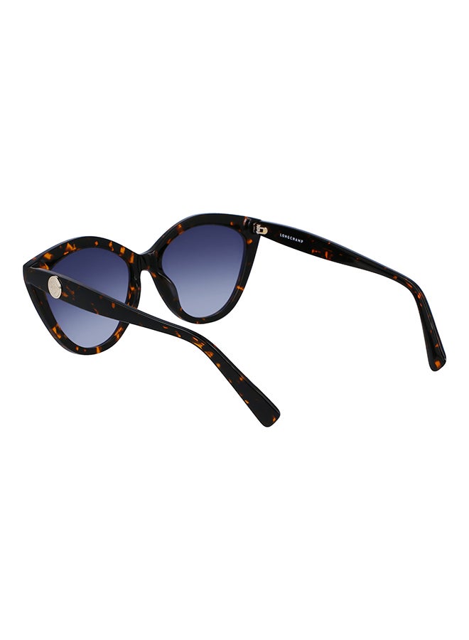 Longchamp نظارة شمسية بتصميم عين القطة للحماية من الأشعة فوق البنفسجية للنساء - LO730S-242-5616 - مقاس العدسة: 56 ملم  - Image 3