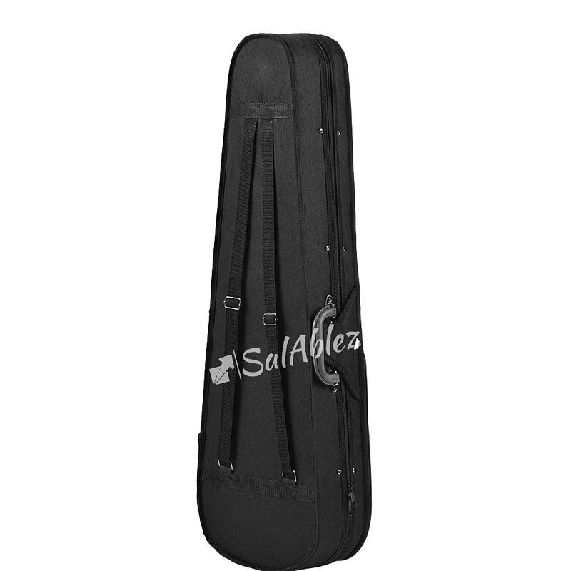 SALABLEZ Plastic Professional Triangular Violin Hard Case | Cover | Bag - Size 4/4 With Shoulder Strap - Red - Image 2